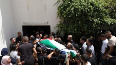 جماهير نابلس تشيع جثمان الشهيد عايد القني