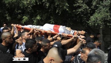 تشيع جثمان الشهيد كنعان من جنين إلى مسقط رأسه في بلدة جبع