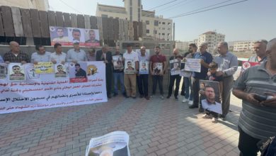 وقفة في جنين إسنادا للاسرى وتنديدا باستشهاد الأسير عمر دراغمة والعدوان على غزة