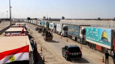 بعد اسبوعين من الحصار المحكم والعدوان.. إدخال 20 شاحنة مساعدات انسانية إلى غزة
