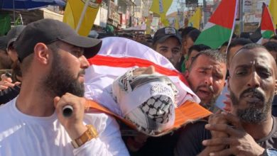 تشييع جثمان الشهيد جمال مشارقة في مخيم جنين