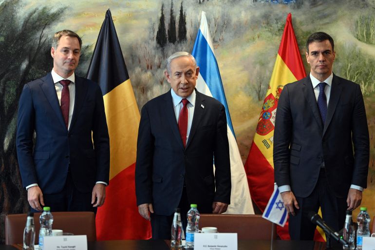 نتنياهو ووزير خارجيته يهاجمان رئيسي وزراء إسبانيا وبلجيكا
