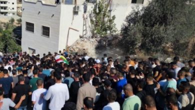 تشييع جثمان الشهيد أحمد دبابسة في بلدة نوبا