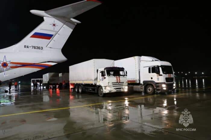 طائرة مساعدات روسية إضافية لسكان غزة