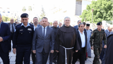 اجواء الحداد والحزن تلف بيت لحم مع دخول حارس الاراضي المقدسة للمدينة ايذانا ببدء الاعياد المجيدة