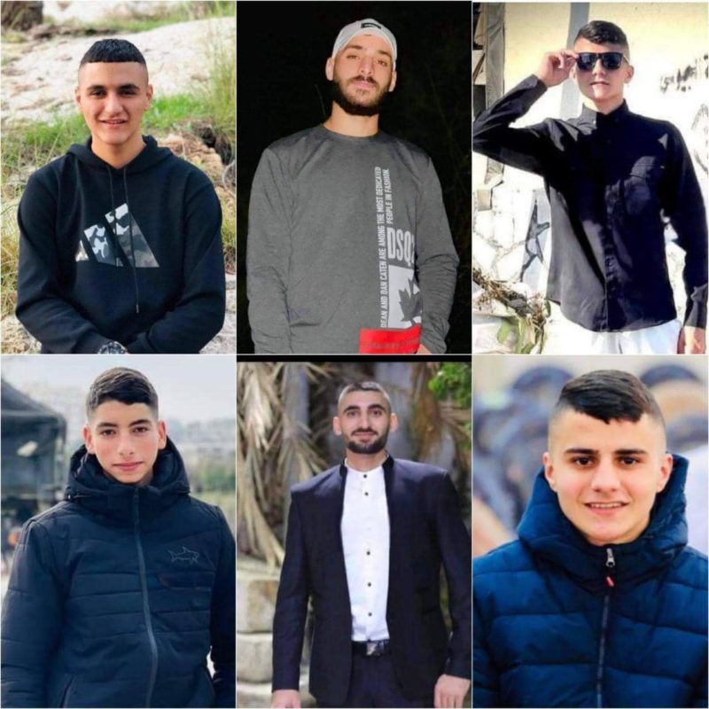 6 شهداء بعد قصف طائرة مسيرة لشبان في مخيم نور شمس شرق طولكرم