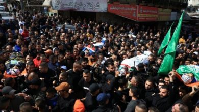 جماهير غفيرة تُشيع جثامين 11 شهيدا من شهداء مجزرة جنين