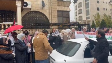 اردنيات يعتصمن امام الامم المتحدة احتجاجا على بيان المدير التنفيذي للأمم المتحدة للمرأة الأردنية سيما بحوث