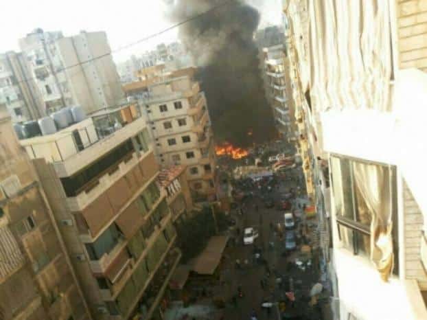 أولي : 4 شهداء جراء انفجار ضخم بضاحية بيروت الجنوبية