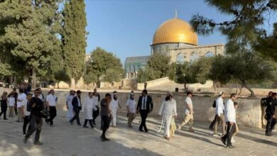 عشرات المستوطنين يقتحمون المسجد الأقصى المُبارك صباح اليوم