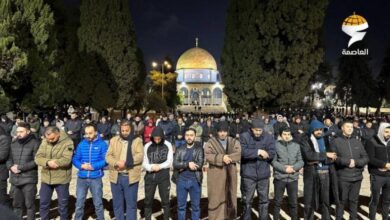 150 ألف مصلّ أدوا صلاتي العشاء والتراويح في "الأقصى"