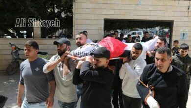 جماهير غفيرة تشيع جثمان الشهيد معتصم أبو عابد في قباطية جنوب جنين