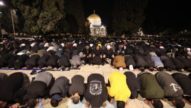 45 الف مصل يؤدون التراويح بالمسجد الأقصى في ثاني أيام رمضان