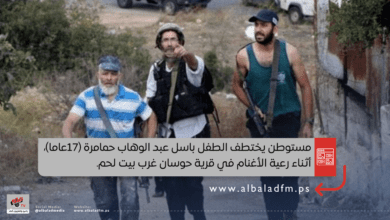 مستوطن يختطف طفلا من حوسان غرب بيت لحم