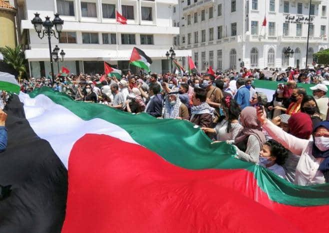 جامعات تونسية تنظم مسيرة ووقفة تضامنا مع فلسطين
