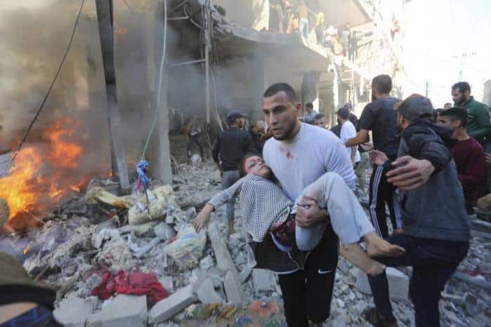 جرحى جراء قصف إسرائيلي استهدف المغراقة وسط غزة