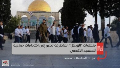 منظمات "الهيكل" المتطرفة تدعو إلى اقتحامات جماعية للمسجد الأقصى