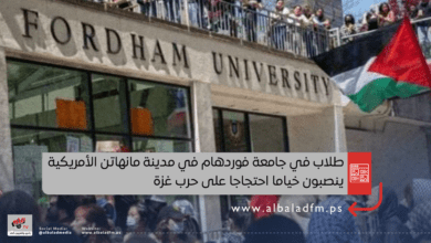 طلاب في جامعة فوردهام ينصبون خياما احتجاجا على حرب غزة