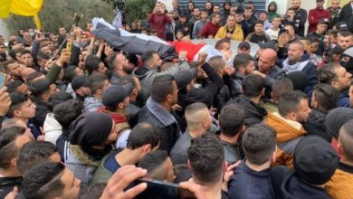 تشييع جثماني الشهيدين حمو في اليامون غرب جنين