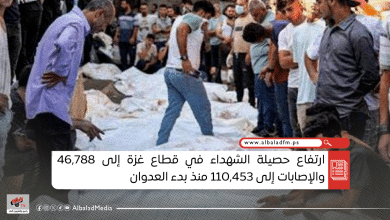 ارتفاع حصيلة الشهداء في قطاع غزة إلى 46,788 والإصابات إلى 110,453 منذ بدء العدوان