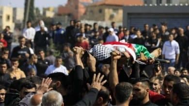 تشييع جثمان الشهيد عبد الرحمن نواس من مخيم نور شمس شرق طولكرم