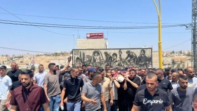 تشييع جثمان الشهيد مصطفى طلول في الظاهرية جنوب الخليل