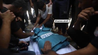 استشهاد الصحفي محمود أبو شربي شمال قطاع غزة