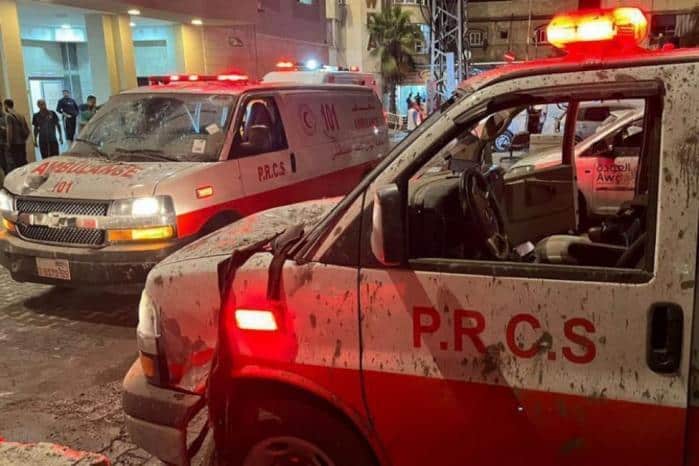 قوات الاحتلال تقصف مقر الهلال الأحمر في خان يونس