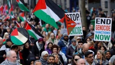 مظاهرات في عواصم أوروبية دعما لفلسطين ومطالبة بمعاقبة الاحتلال