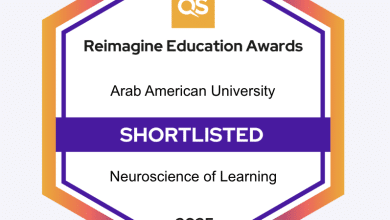 الجامعة العربية الأمريكية تحصد إنجازًا عالميًا بترشيح مشروع أكاديمي لجائزة QS الدولية للابتكار في التعليم
