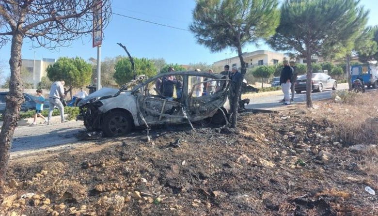 شهيد بقصف الاحتلال مركبة في بنت جبيل جنوب لبنان