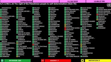 دعم أممي عارم لحق الشعب الفلسطيني في تقرير مصيره