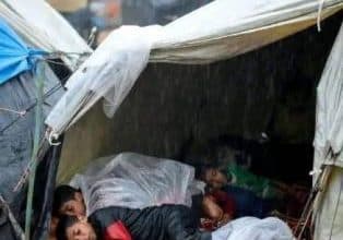 منذ بدء المنخفضات الجوية.. انهيار 17 بناية وغرق 90% من مراكز الإيواء في غزة