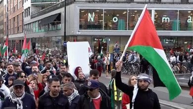 ستوكهولم: تظاهرة احتجاجا ورفضا لاستمرار انتهاكات الاحتلال في غزة