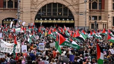 مئات الأستراليين يحتجون على زيارة رئيس دولة الاحتلال هرتسوغ