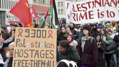 مظاهرات في برلين وباريس تنديدا بجرائم الاحتلال بغزة