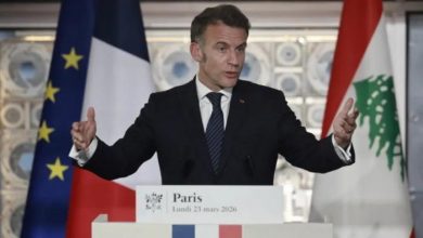 ماكرون يحذر من احتلال لبنان ويدعو للاعتراف بدولة فلسطين
