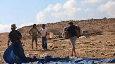 مستوطنون ينصبون خياما في أراضي مادما جنوب نابلس