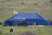 مستوطنون ينصبون خيمة في كيسان شرق بيت لحم