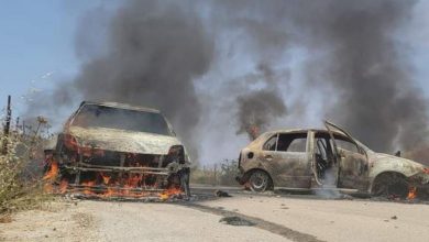 مستوطنون يحرقون مركبة وجزءًا من منزل في خربة مسعود جنوب جنين