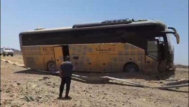 الأوقاف: إصابتان طفيفتان إثر حادث سير ذاتي لإحدى حافلات الحجاج قرب مدينة خيبر