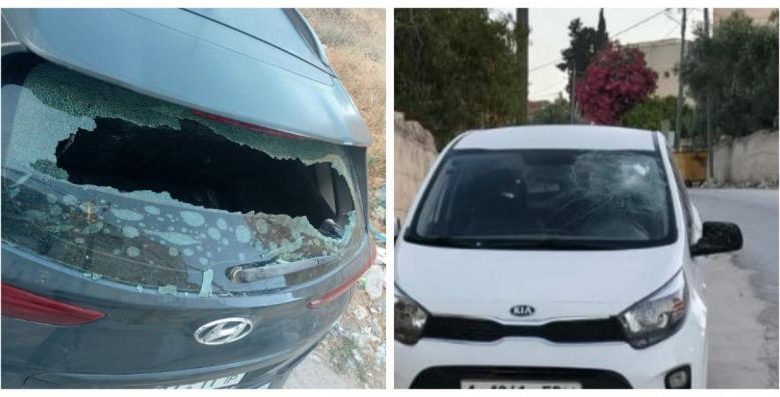 مستوطنون يهاجمون منزلا ويحطمون أربع مركبات في كفل حارس شمال سلفيت