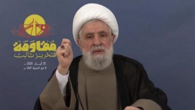 نعيم قاسم: كسرنا المشروع الإسرائيلي في لبنان وأي طرح لنزع سلاح المقاومة لن يمر