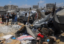 أكثر من 10 إصابات بينها خطيرة جراء قصف الاحتلال خيمة في مدينة غزة