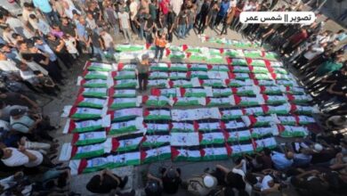 تشييع جثامين 100 شهيد في غزة بينهم 70 طفلاً بعد انتشالهم من تحت الأنقاض