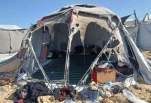 وفاة طفلتين إثر حريق اندلع في خيمة للنازحين بمواصي خان يونس