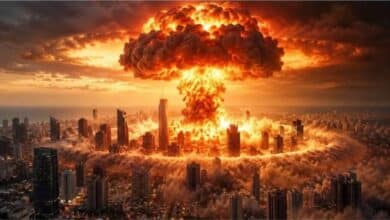 أثار موجة انتقادات.. نتنياهو ينشر صورة لانفجار نووي فوق "تل أبيب"